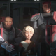 Tech, Wrecker, Omega, Hunter, and Echo look out the front window of their ship, the Marauder on Star Wars: The Bad Batch.